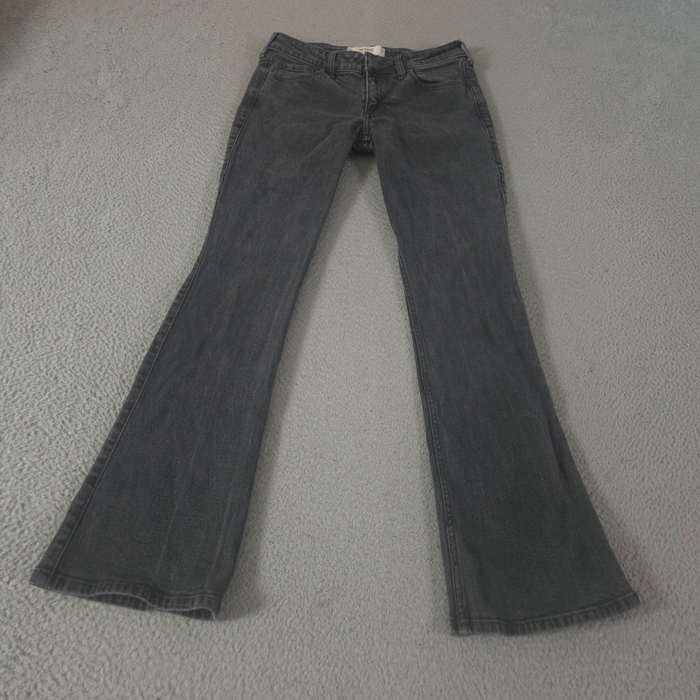 Hollister Jeans Womens W29/8 Long Black Low-Rise Bootcut Denim Stretch Y2K